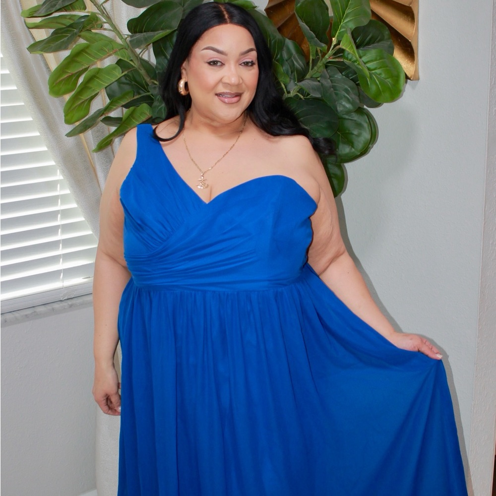 Plus Size Blue Gown